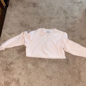 Cream crop top sweatshirt